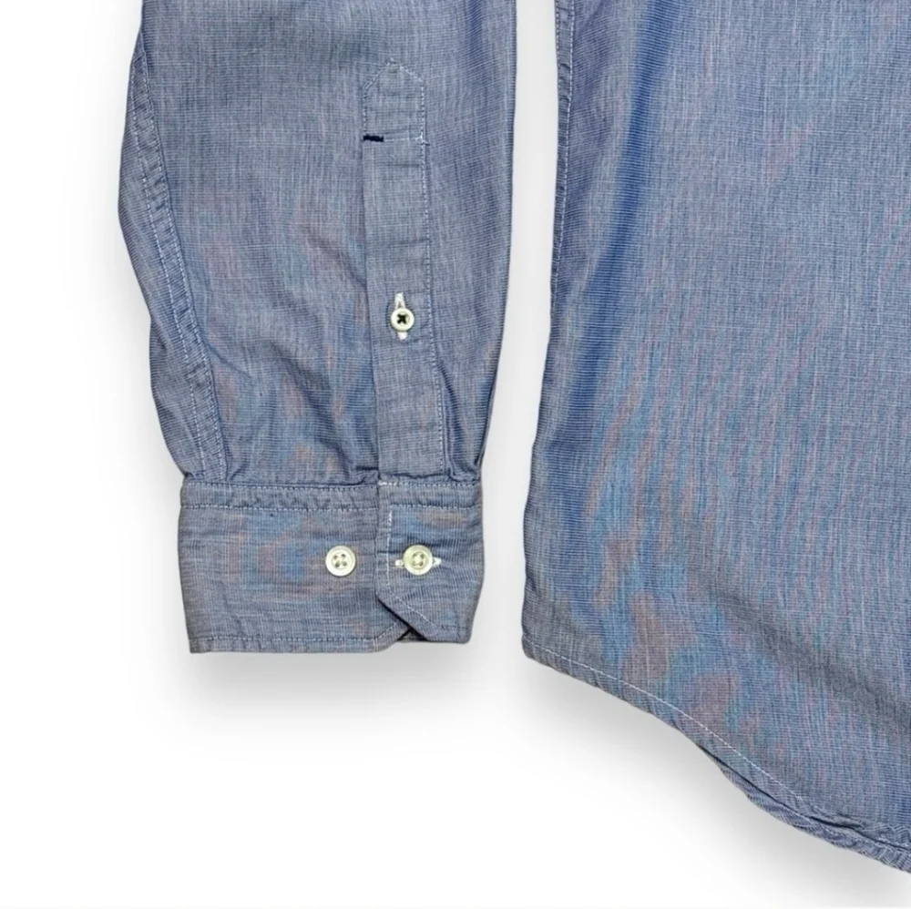 BANANA REPUBLIC Blue Custom 078 Wash Camden Fit Button Down Dress Shirt
